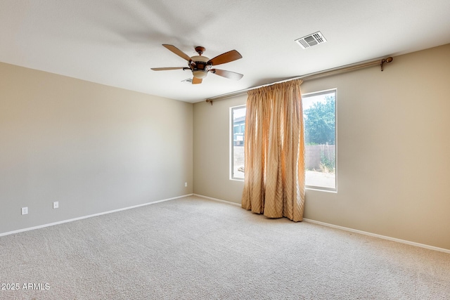 19617 S 190th St, Queen Creek, AZ 85142 - spare room with ceiling fan, light carpet, and baseboards