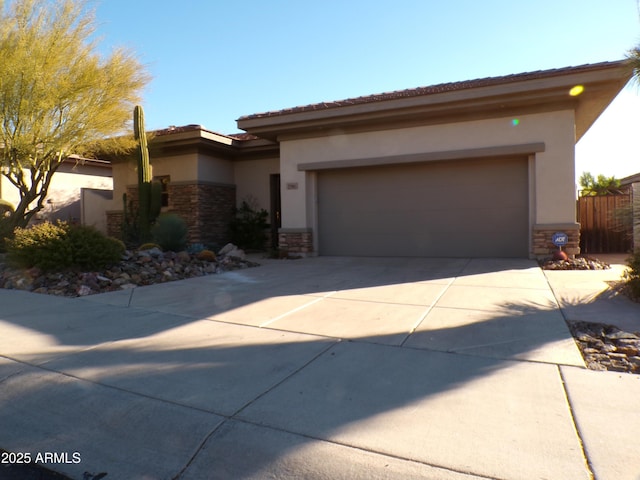 view of front facade featuring a garage