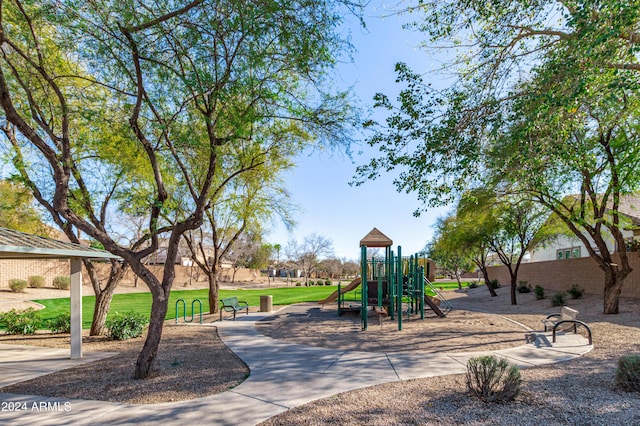 view of jungle gym