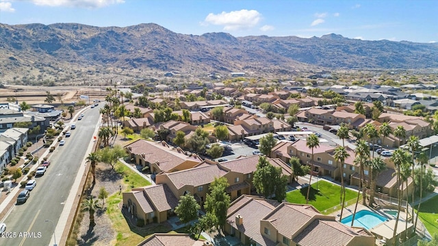 aerial view featuring a mountain view