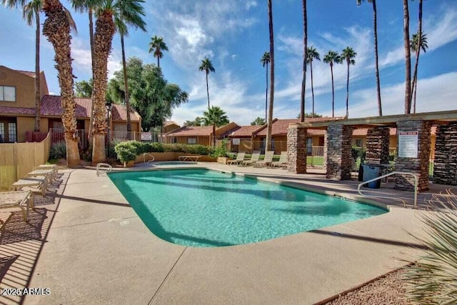 view of pool with a patio