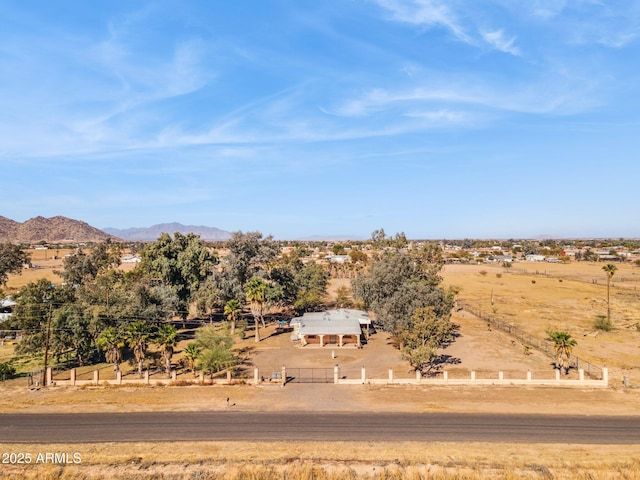 exterior space with a rural view