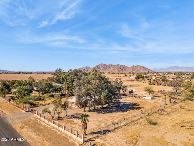 mountain view with a rural view