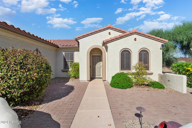 view of mediterranean / spanish house