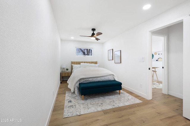 2808 N Steves Blvd, Flagstaff, AZ 86004 - bedroom featuring recessed lighting, baseboards, and light wood-type flooring