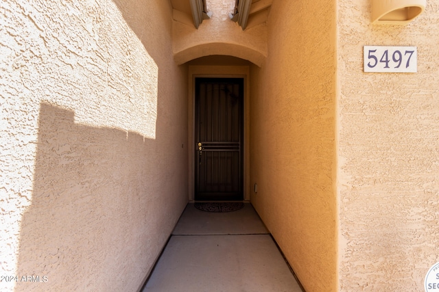 view of doorway to property