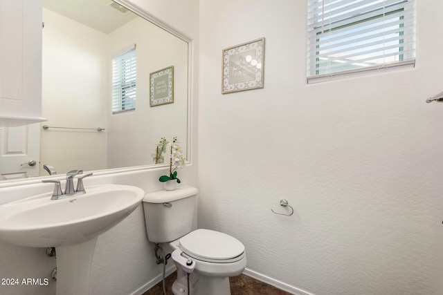 bathroom with toilet and sink