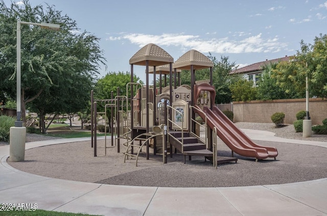 view of jungle gym