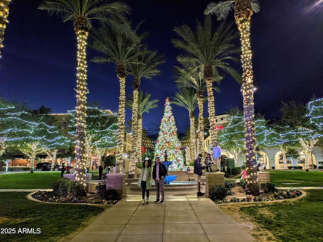 view of community featuring a yard