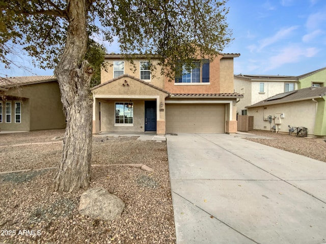 view of front of home featuring a garage