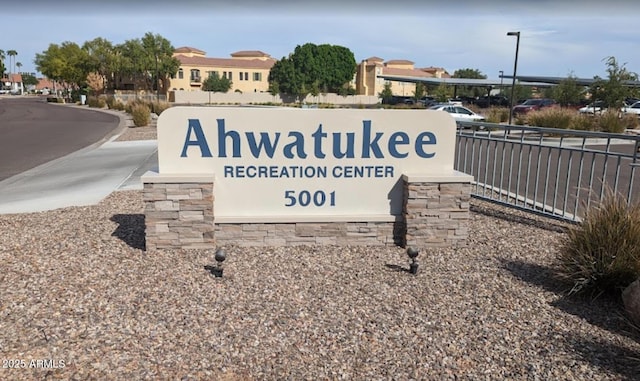 view of community sign