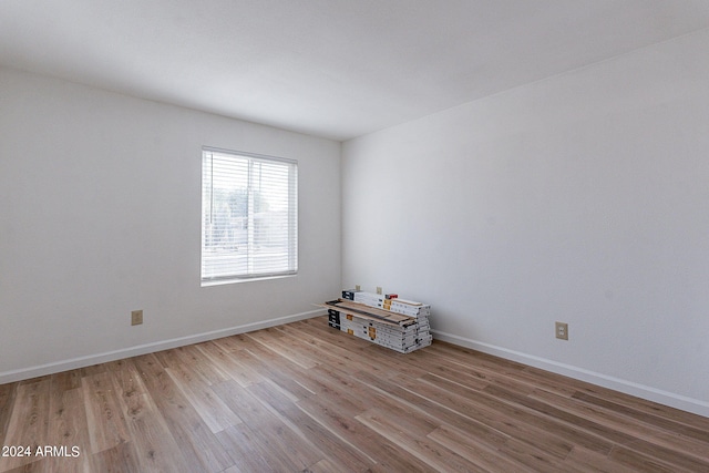 empty room featuring light wood-type flooring