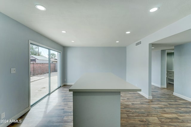 interior space featuring dark hardwood / wood-style floors