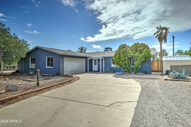 view of front facade with a garage