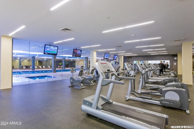 view of exercise room