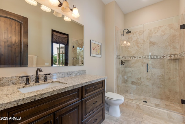 26156 N 88th Way, Scottsdale, AZ 85255 - full bathroom featuring a shower stall, toilet, and vanity