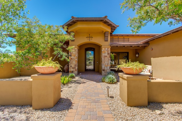 26156 N 88th Way, Scottsdale, AZ 85255 - entrance to property with stucco siding and stone siding