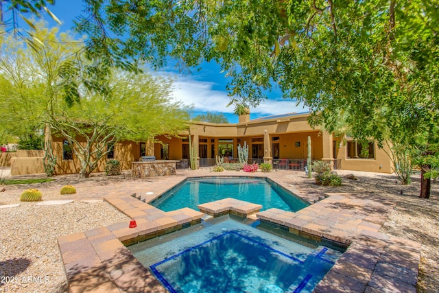 26156 N 88th Way, Scottsdale, AZ 85255 - view of swimming pool with a patio area and a pool with connected hot tub