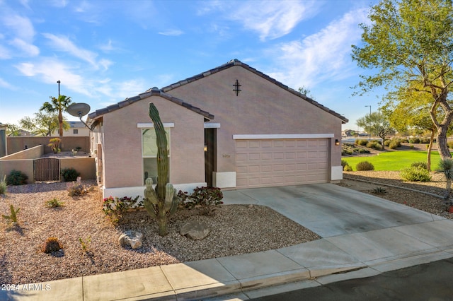 view of home's exterior with a garage