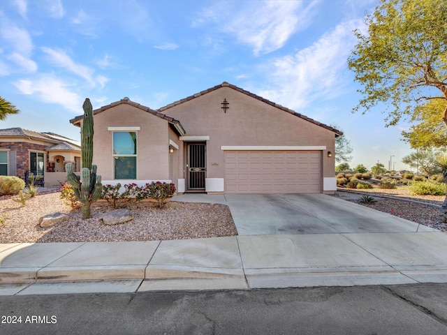 view of front of home featuring a garage