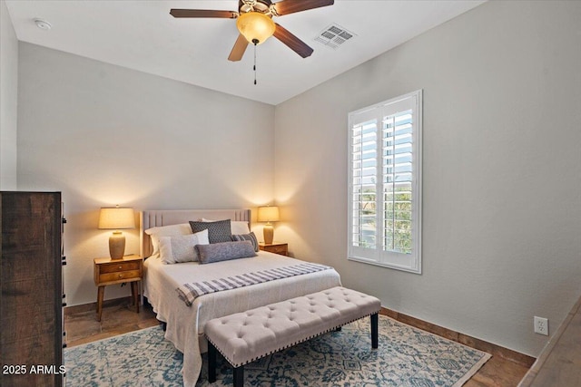 6788 S Jacqueline Way, Gilbert, AZ 85298 - bedroom featuring visible vents, baseboards, and a ceiling fan