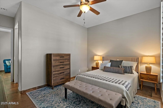 6788 S Jacqueline Way, Gilbert, AZ 85298 - bedroom with ceiling fan, baseboards, and visible vents