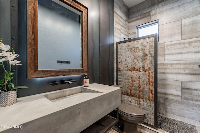 bathroom with a sink and toilet