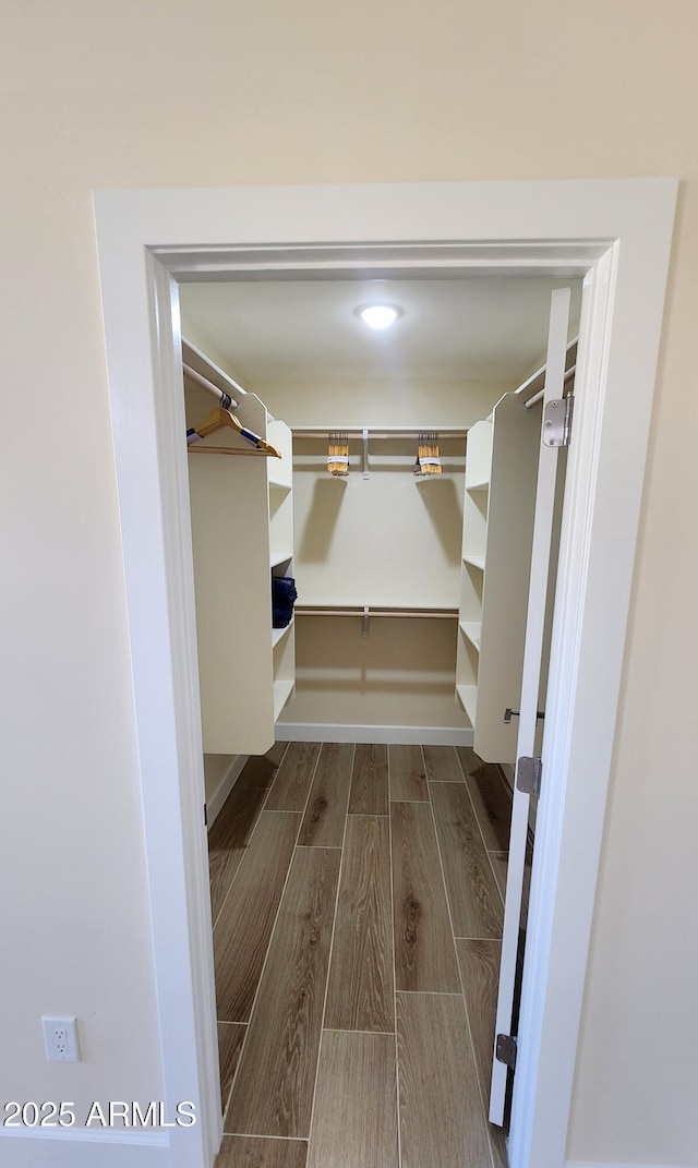 view of walk in closet