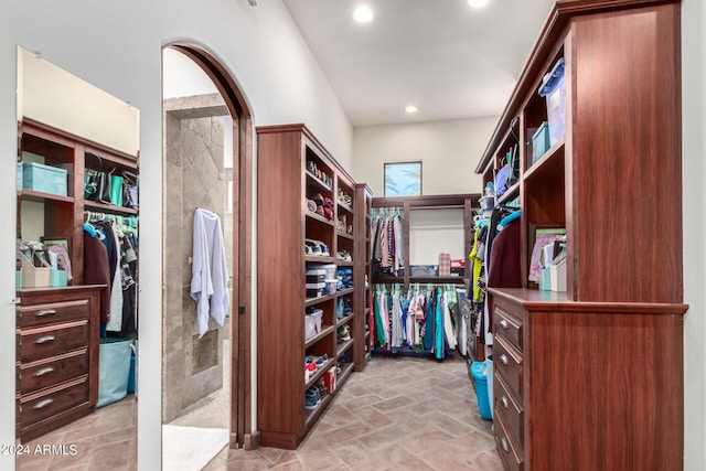 view of walk in closet