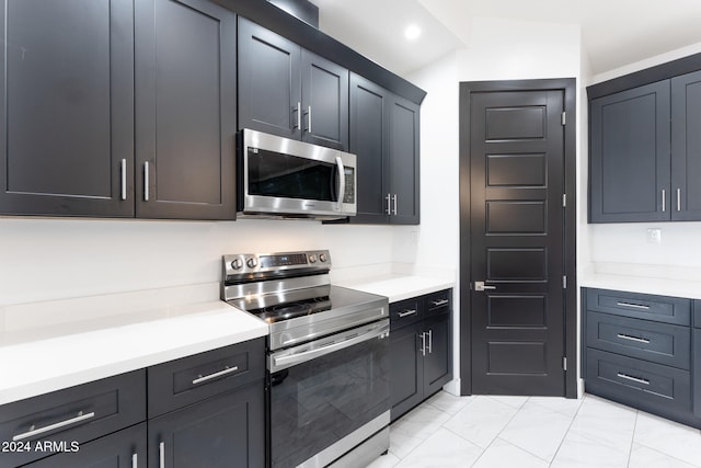 kitchen featuring appliances with stainless steel finishes