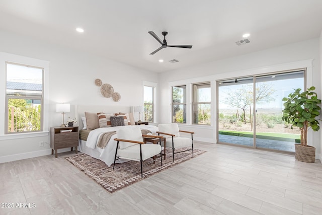 3940 Rolling Stock Way, Wickenburg, AZ 85390 - bedroom featuring access to exterior, baseboards, and visible vents