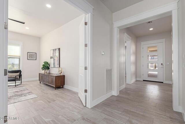 3940 Rolling Stock Way, Wickenburg, AZ 85390 - hallway featuring visible vents, baseboards, and recessed lighting