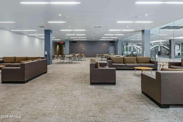 building lobby featuring visible vents