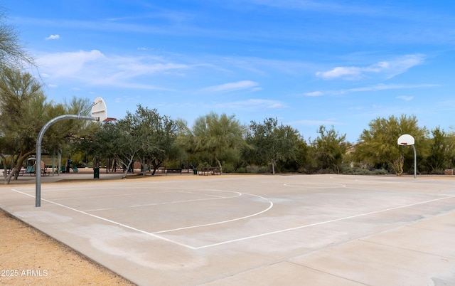 view of basketball court featuring community basketball court