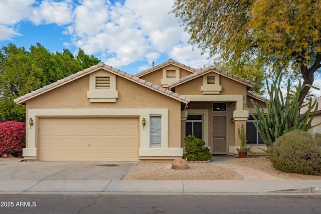 view of property with a garage