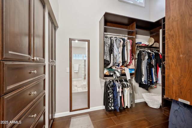 view of walk in closet