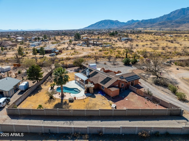 aerial view featuring a mountain view