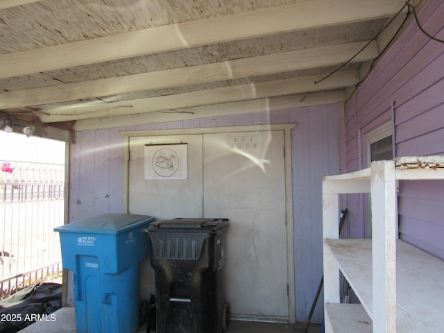 2045 S 6th Ave, Phoenix, AZ 85003 - exterior space with a wood stove and wooden walls