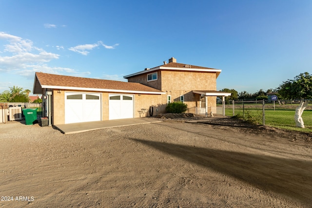 view of front of house featuring a garage