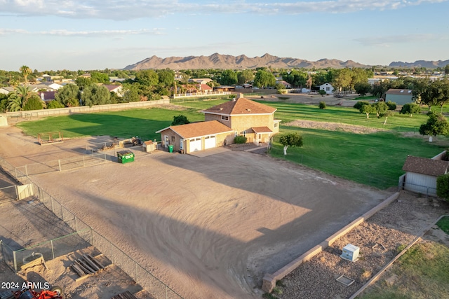 bird's eye view featuring a mountain view