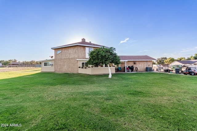 exterior space with a yard and a patio