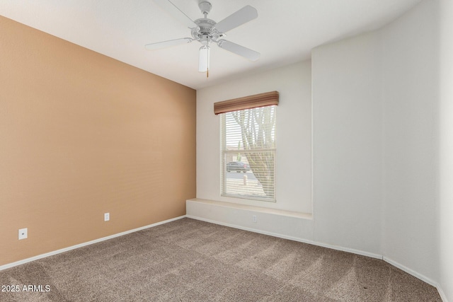 6372 S Callaway Dr, Chandler, AZ 85249 - unfurnished room with carpet floors, ceiling fan, and baseboards
