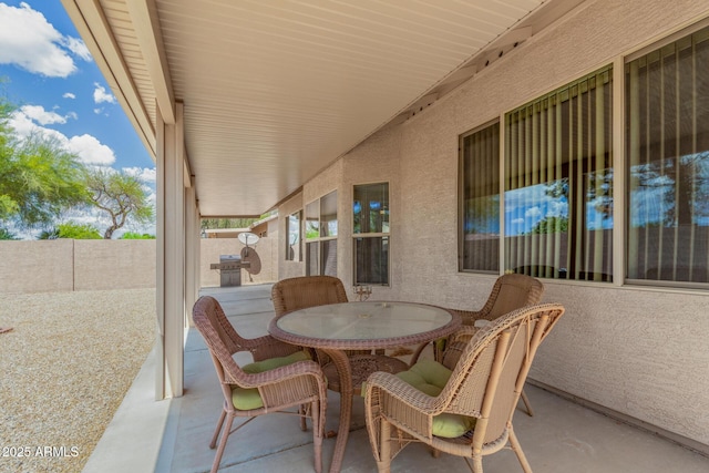 6372 S Callaway Dr, Chandler, AZ 85249 - view of patio with fence and outdoor dining area