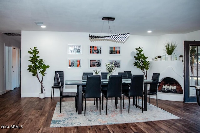 dining room featuring dark wood-type flooring