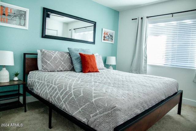 view of carpeted bedroom