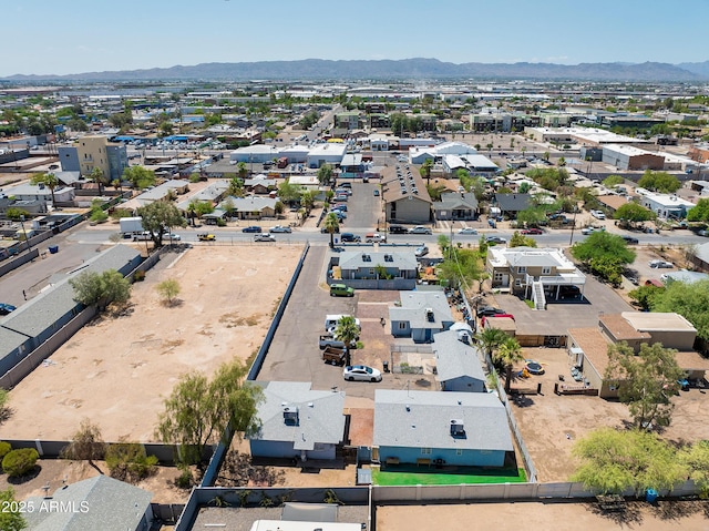 bird's eye view featuring a mountain view