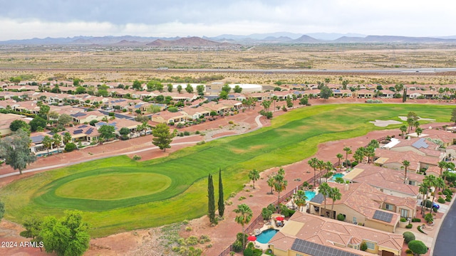 bird's eye view featuring a mountain view