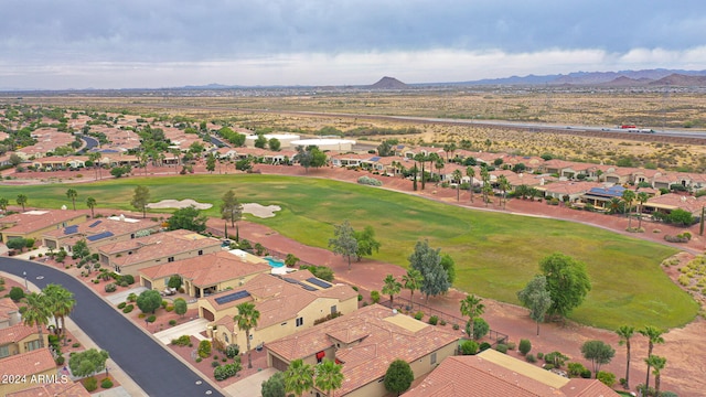 aerial view featuring a mountain view