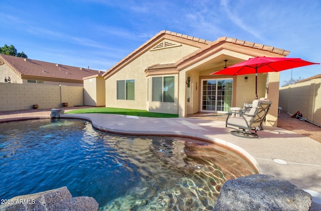 view of pool with a patio