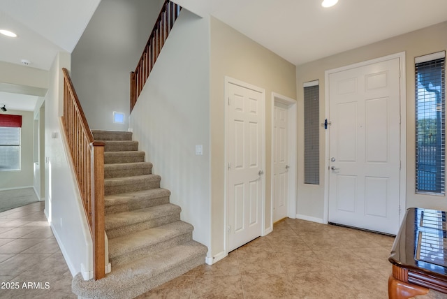 view of tiled foyer